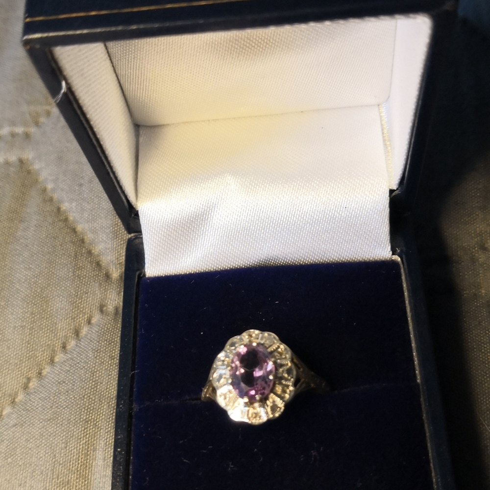 Amethyst 9ct Vintage Gold Ring, 5.5